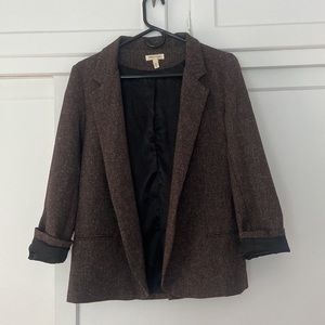 Urban Outfitters Fitted Brown Tweed Blazer
